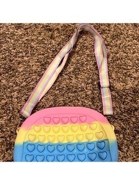 Colorful Heart Pop It Crossbody Bag